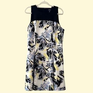 Chaps Floral A-Line Dress with Pockets Size 16 Plus Size Sleeveless‎ Midi Length